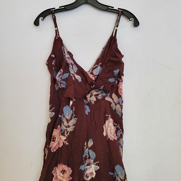 NEW Show Me Your MuMu Floral Ruffle V Neck Sleeveless Jumpsuit Pants Size Small - Picture 4 of 14